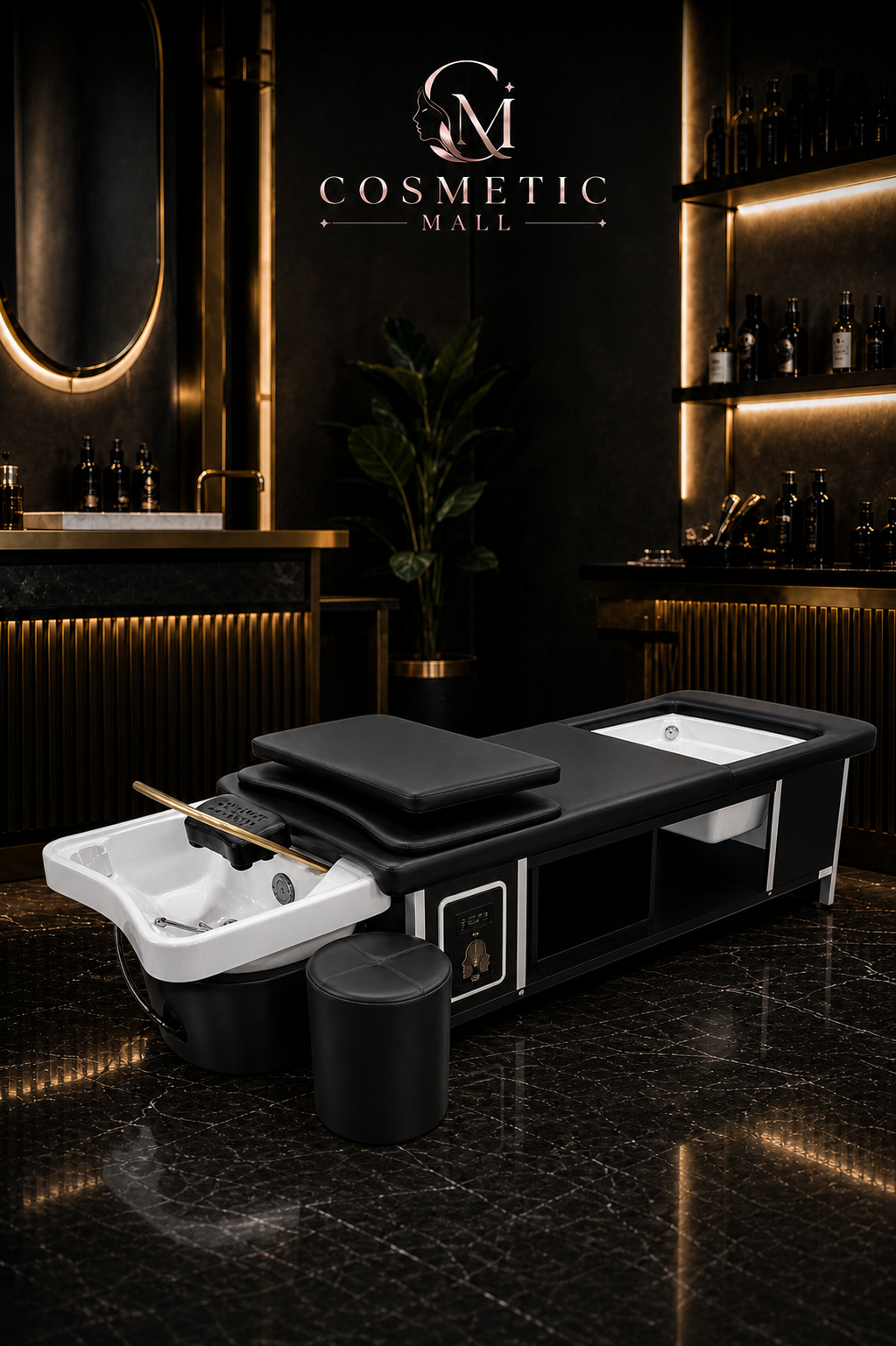 ELITE BEAUTY Shampoo Bed with Water Circulation Heater