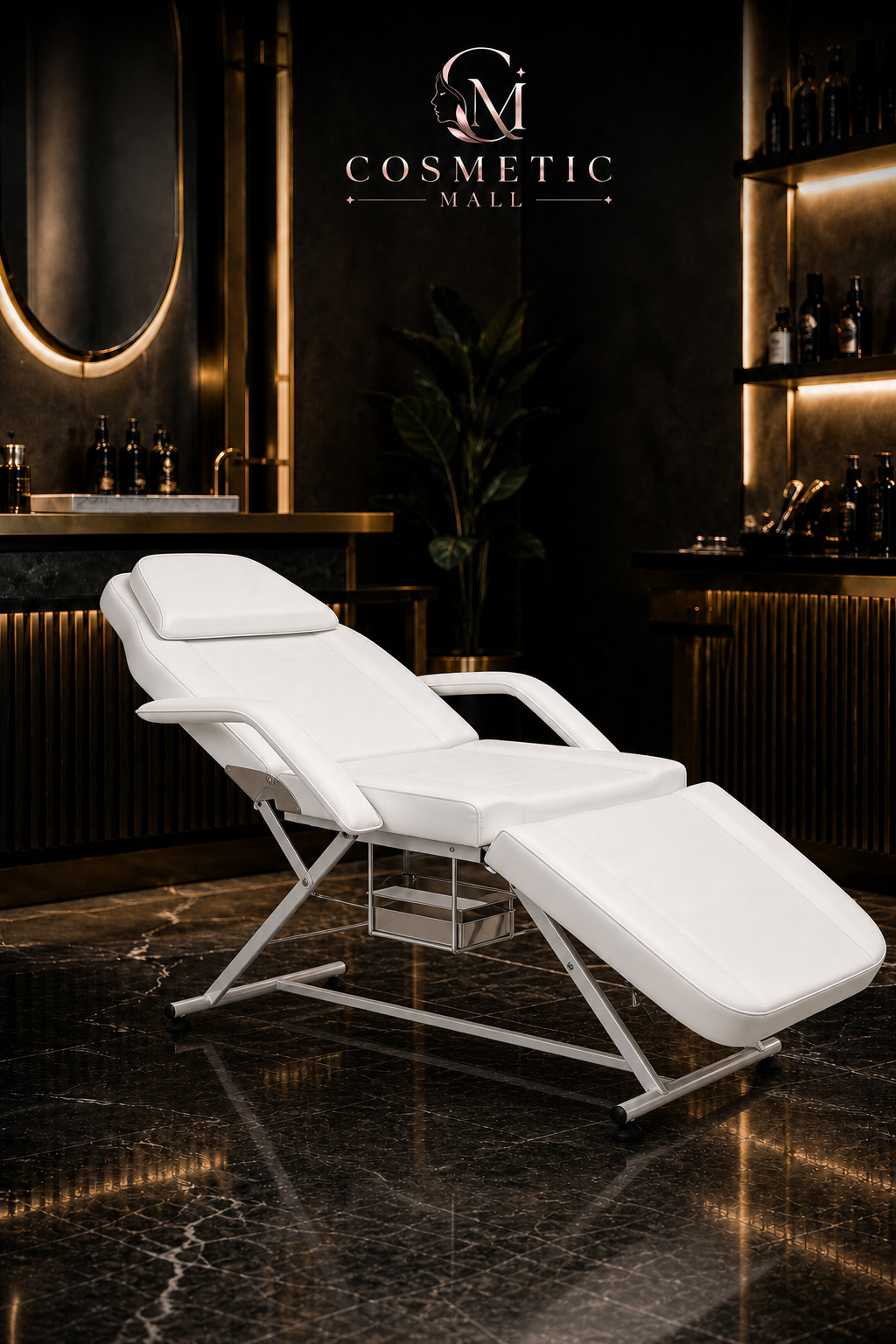Beauty Facial Massage Bed with drawer White