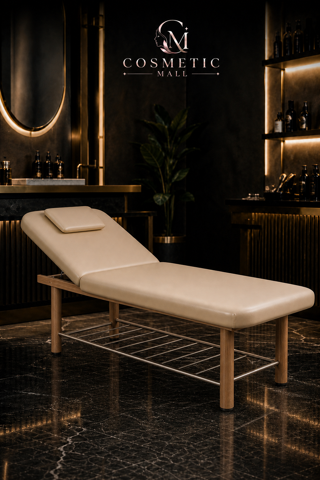 Massage Bed Adjustable 190x80cm Light yellow