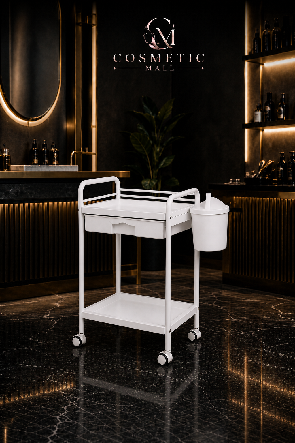 3 Layer Beauty Trolley White