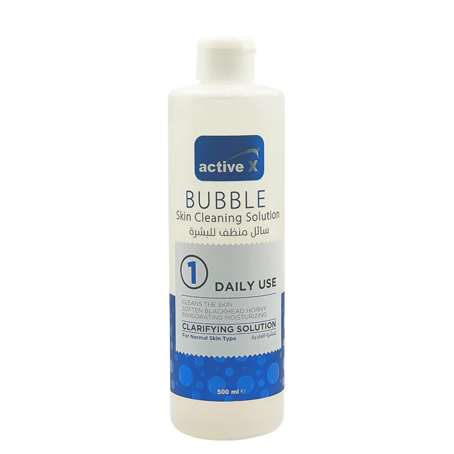 ActiveX Bubble Skin Clarifying Solution 500ml – HydraFacial & Bubble Facial Machine Treatment for Normal, Oily & Dry Skin