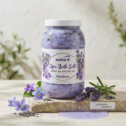 ActiveX Spa Bath Salt 5KG – Relaxing Mineral Bath Soak for Skin Softening & Stress Relief – Petal Bloom & Violet Bloom – UAE