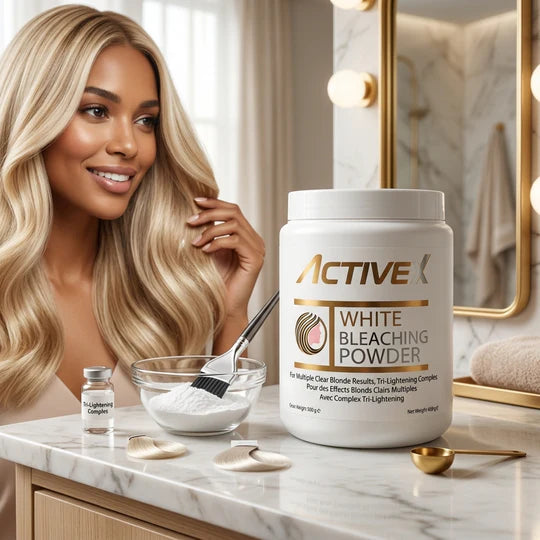 ActiveX White Hair Bleaching Powder 450g – Professional High-Lift Salon Hair Lightener for Full Bleaching, Blonding & Color Removal – Made in Italy