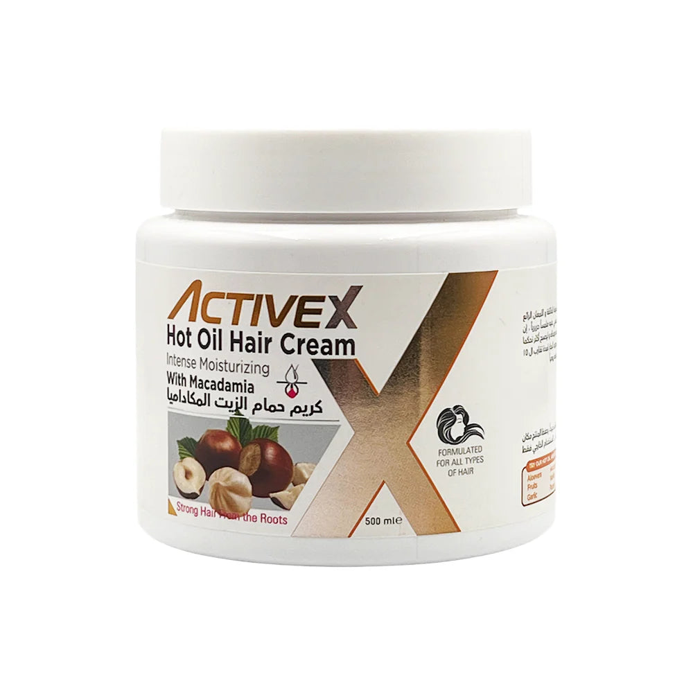 ActiveX Hot Oil Hair Cream 1000 ml / 500 ml - Macadamia, Nourishing and Repairing