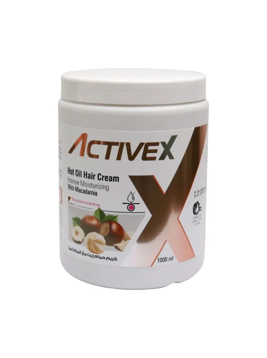 ActiveX Hot Oil Hair Cream 1000 ml / 500 ml - Macadamia, Nourishing and Repairing