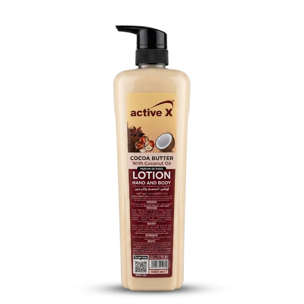ActiveX Cocoa Butter Hand & Body Lotion 1000ml with Coconut Oil