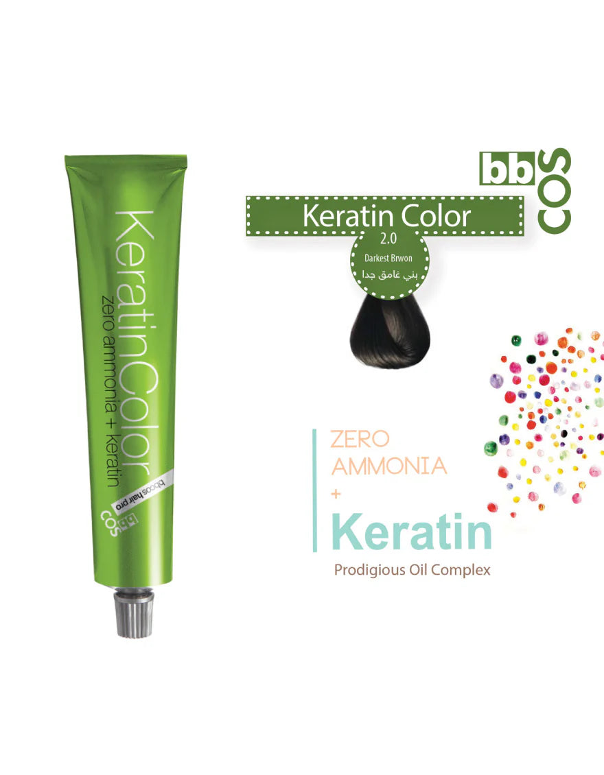 Keratin Hair Color 100 ml 2.0