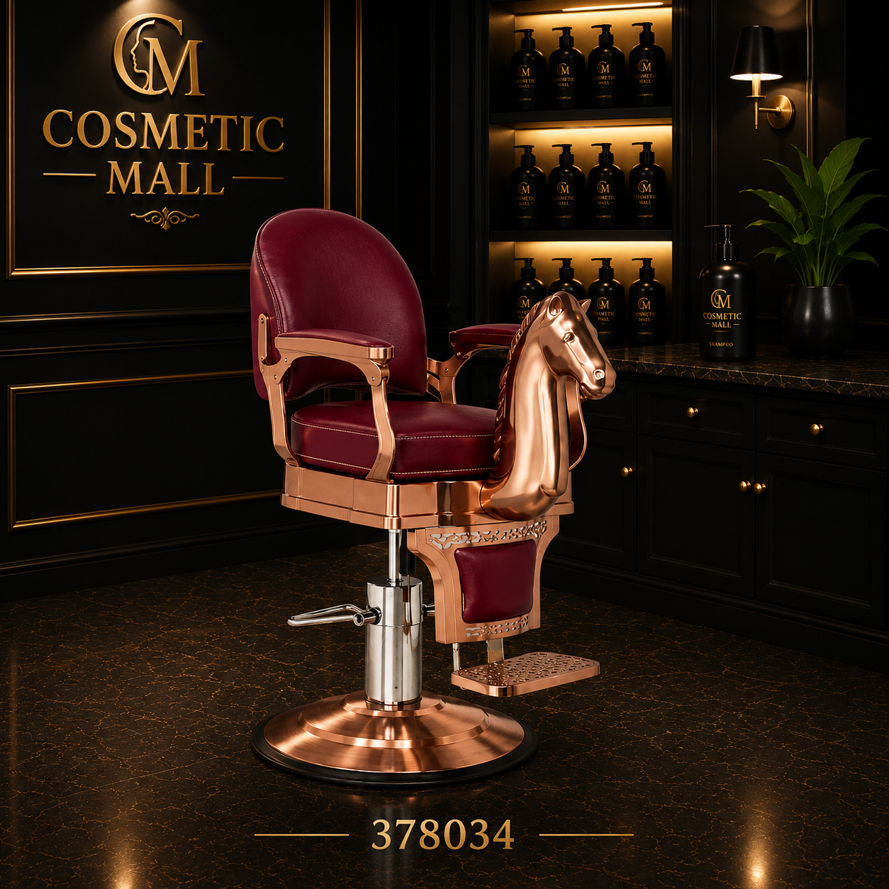 378034 – Horse Barber Chair Rose Gold