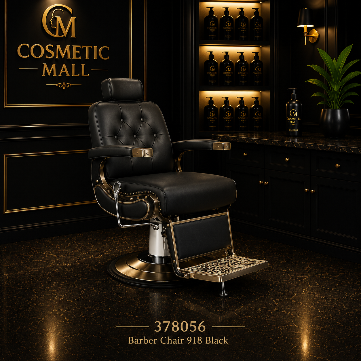 378056 – Barber Chair 918 Black