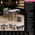 W-E013G Luxury Gray Nail Art Table Set with Chair & Stool