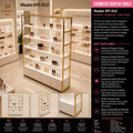 MT-012 Luxury Cosmetic Display Shelf with Storage Cabinets