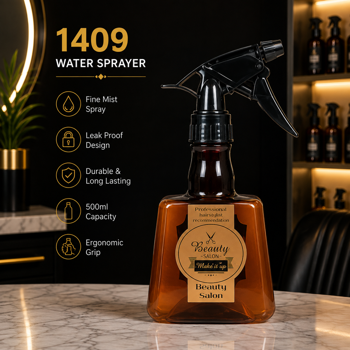 1409 Professional Beauty Salon Water Sprayer Bottle