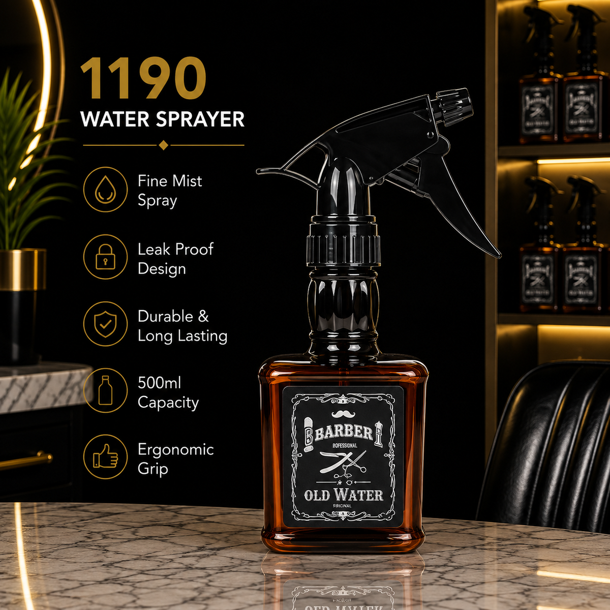 1190 Professional Barber Water Sprayer Bottle – 500ml