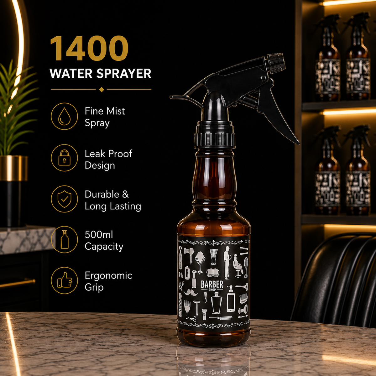 1400 Professional Barber Water Sprayer Bottle – 500ml