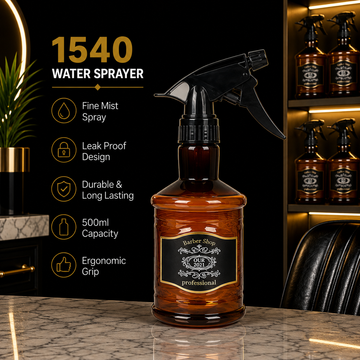 1540 Professional Barber Water Sprayer Bottle – 500ml