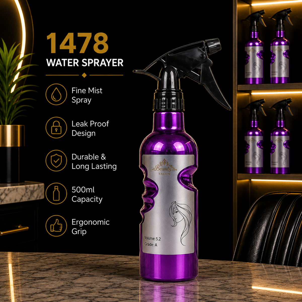 1478 Professional Beauty Salon Water Sprayer Bottle – 500ml