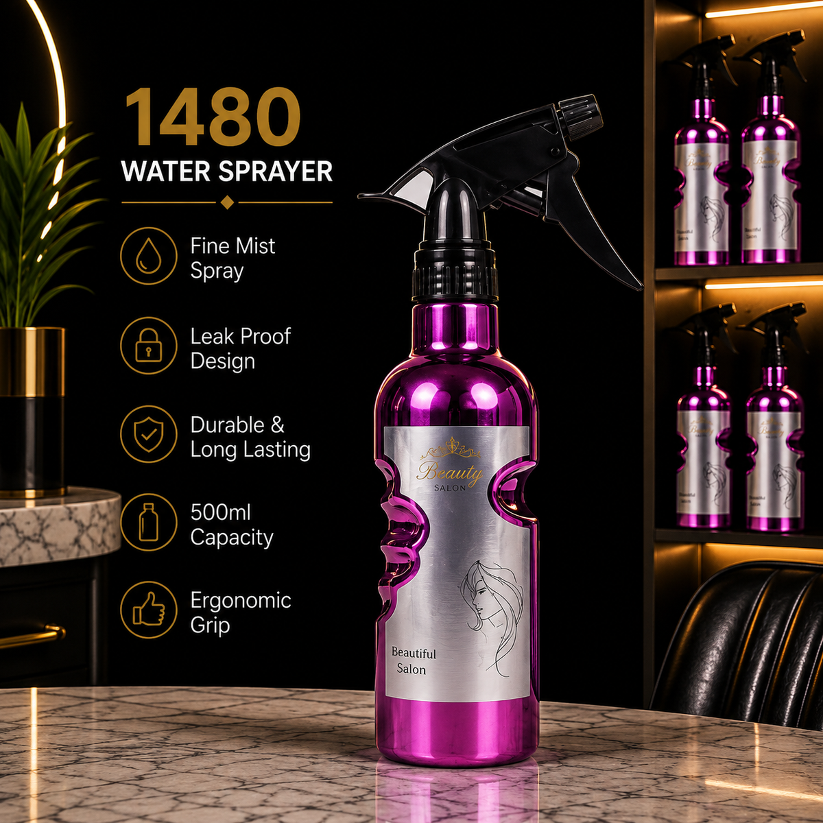 1480 Professional Beauty Salon Water Sprayer Bottle – 500ml
