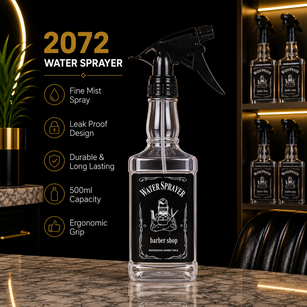 2072 Professional Barber Water Sprayer Bottle – 500ml