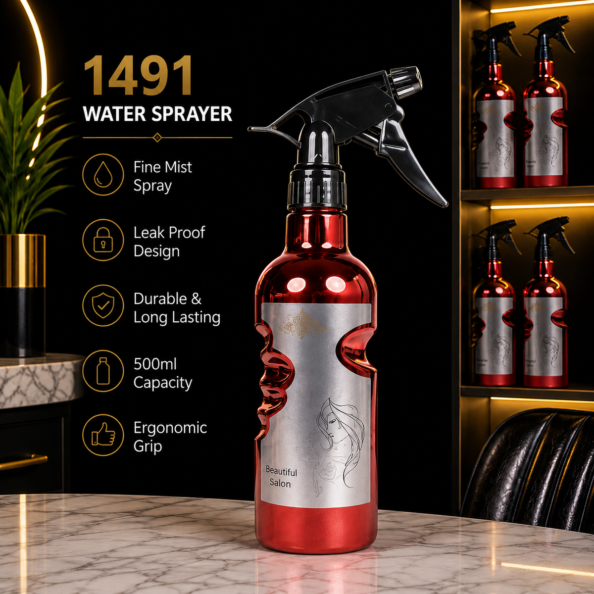 1491 Professional Beauty Salon Water Sprayer Bottle – 500ml