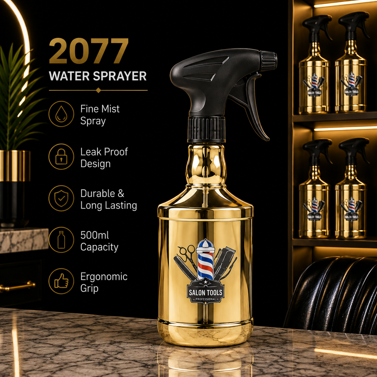 2077 Professional Salon Tools Water Sprayer Bottle – 500ml