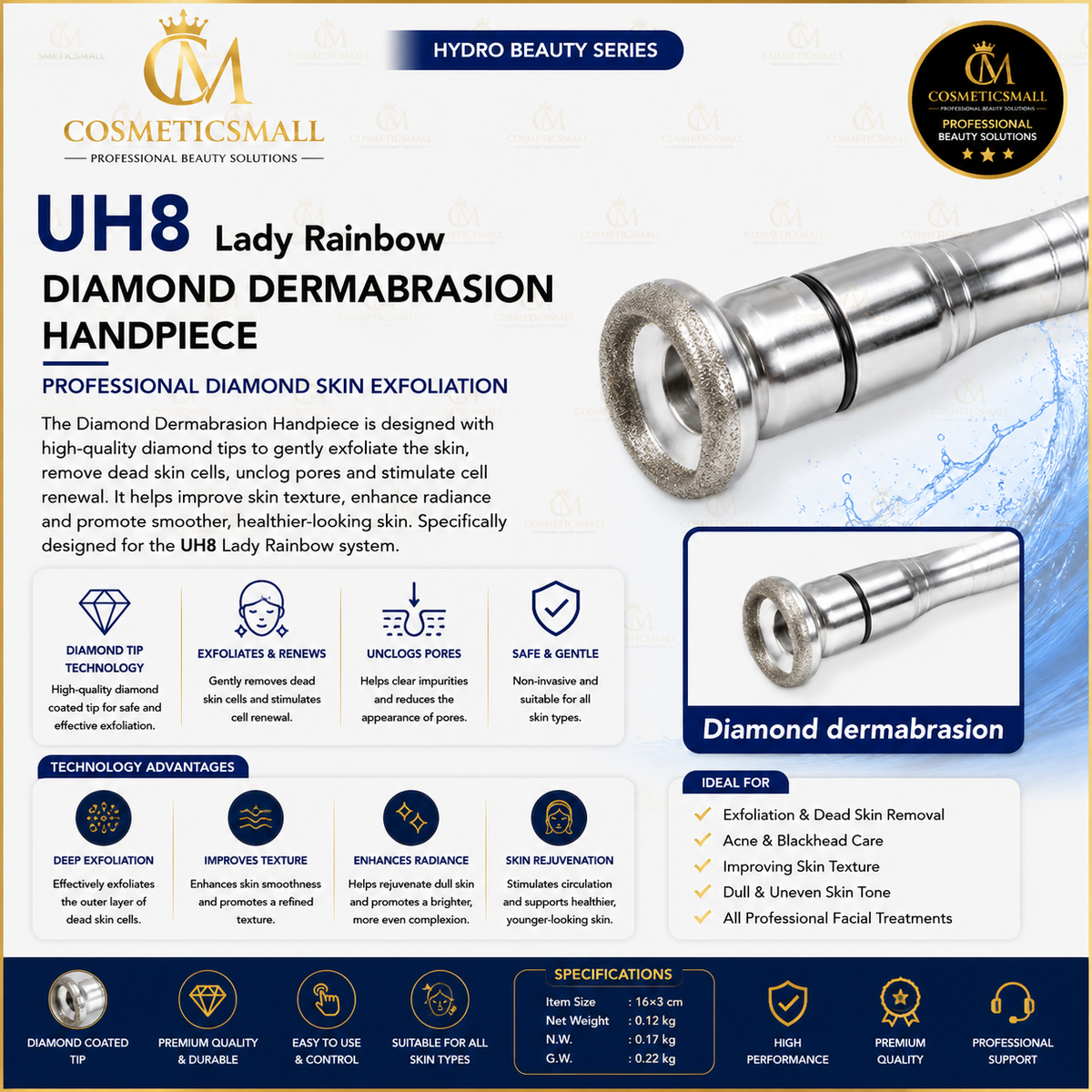 UH8 Lady Rainbow PDT Photodynamic Therapy Handpiece