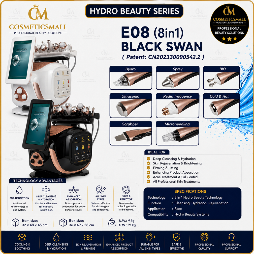 E08 (8-in-1) Black Swan Hydro Beauty Machine