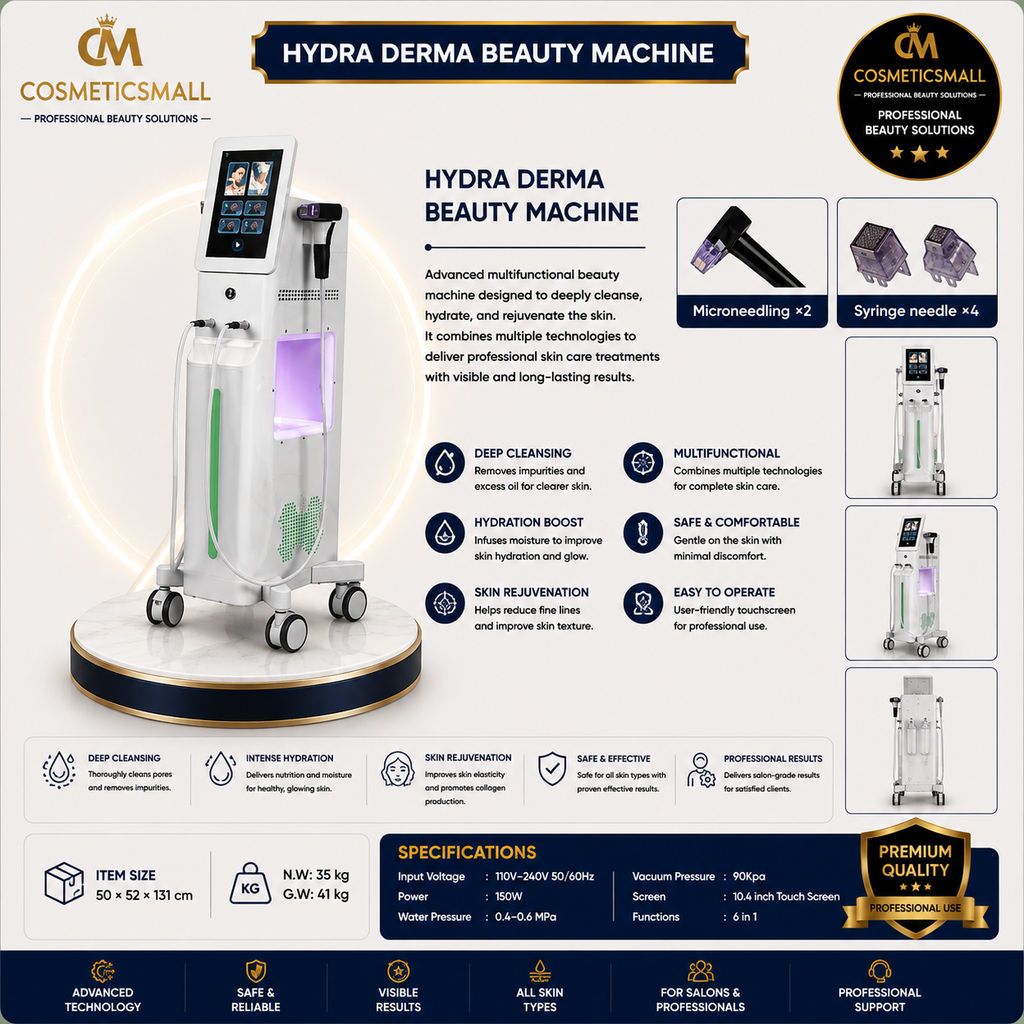 Hydra Derma 6-in-1 Multifunction Beauty Machine – Microneedling & Syringe Needle