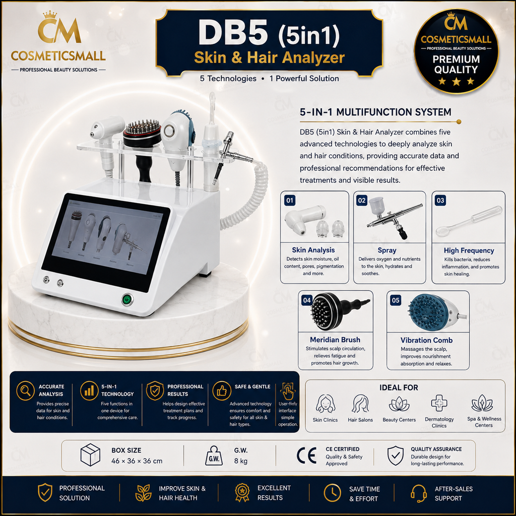 DB5 5-in-1 Skin & Hair Analyzer – Professional Multifunction Beauty Analysis System