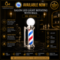 Salon LED Rotating Barber Pole Light with Globe – HK-MX1034