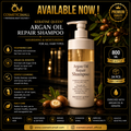 Keratine Queen Argan Oil Repair Shampoo 800ml – Nourishing & Moisturizing Shampoo for All Hair Types