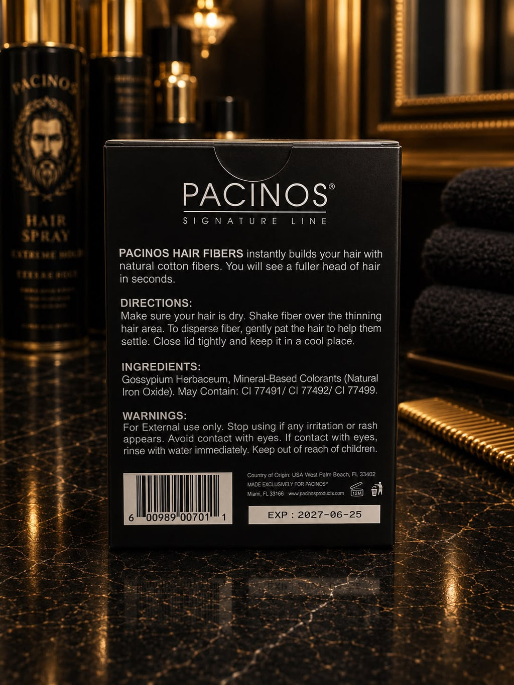 PacinOS Signature Line Hair Fibers with Applicator – Instant Hair Thickening Kit | 25g