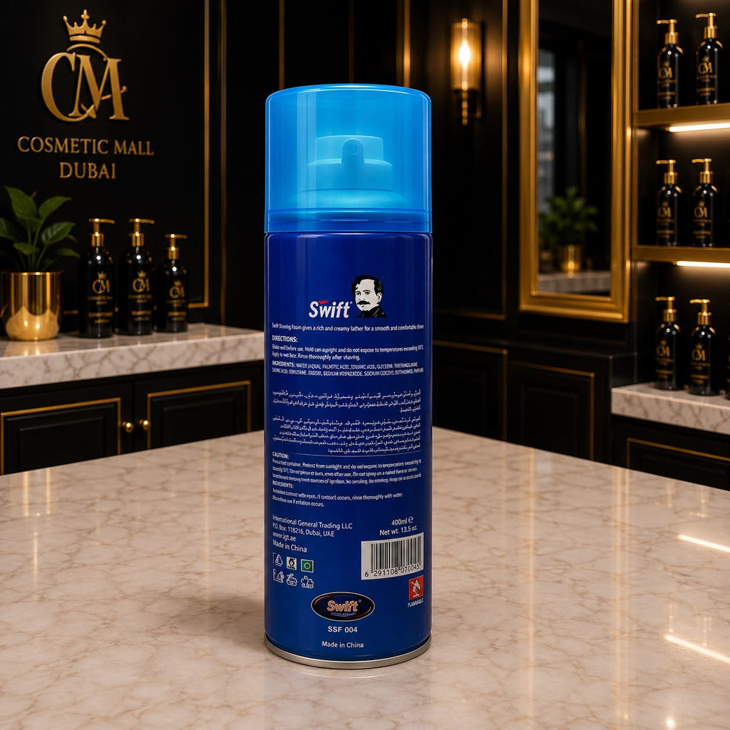 Swift Shaving Foam – Sensitive Protective Formula with Glycerin, Vitamin E & Aloe Vera | 400ml