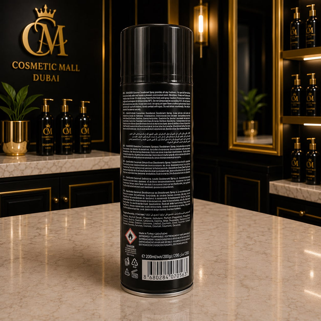 Bandedo Coconut Deodorant Spray – Professional Formula, 24-Hour Freshness | 200ml