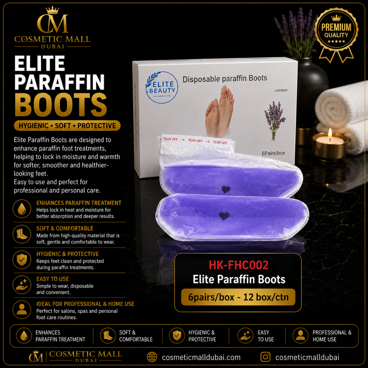 Elite Paraffin Boots – HK-FHC002 | 6 Pairs/Box