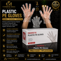 Disposable Plastic PE Gloves – 0600016 | 100 pcs/Pack
