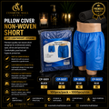 Disposable Non-Woven Shorts – Black & Blue | L / XL | 100 pcs/pack