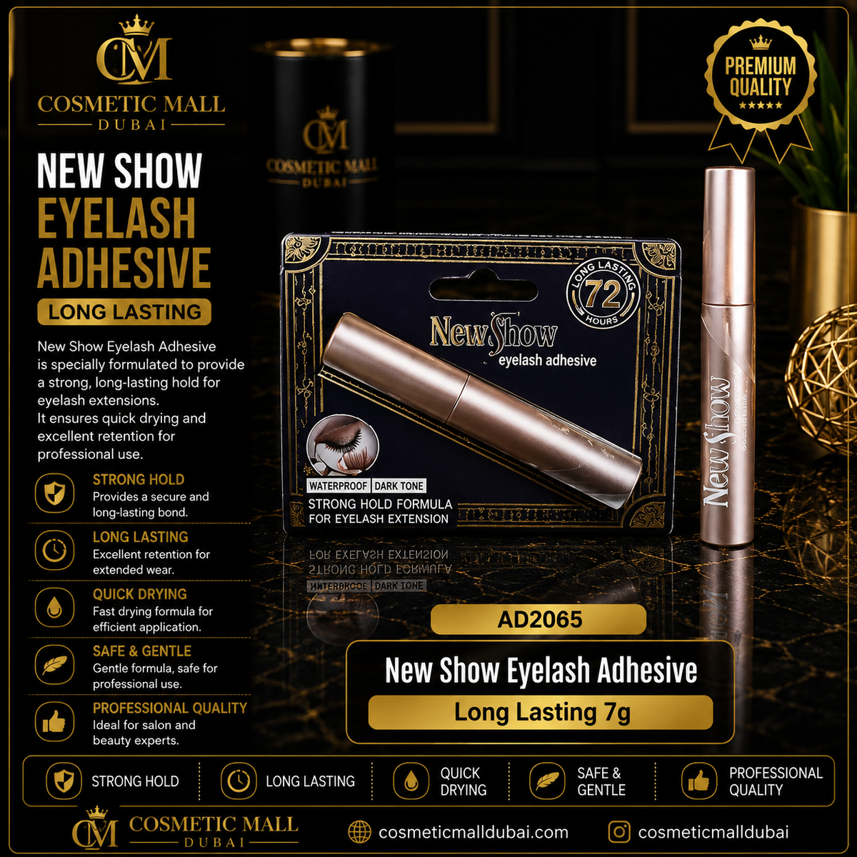 New Show Eyelash Adhesive – AD2065 | Long Lasting 7g