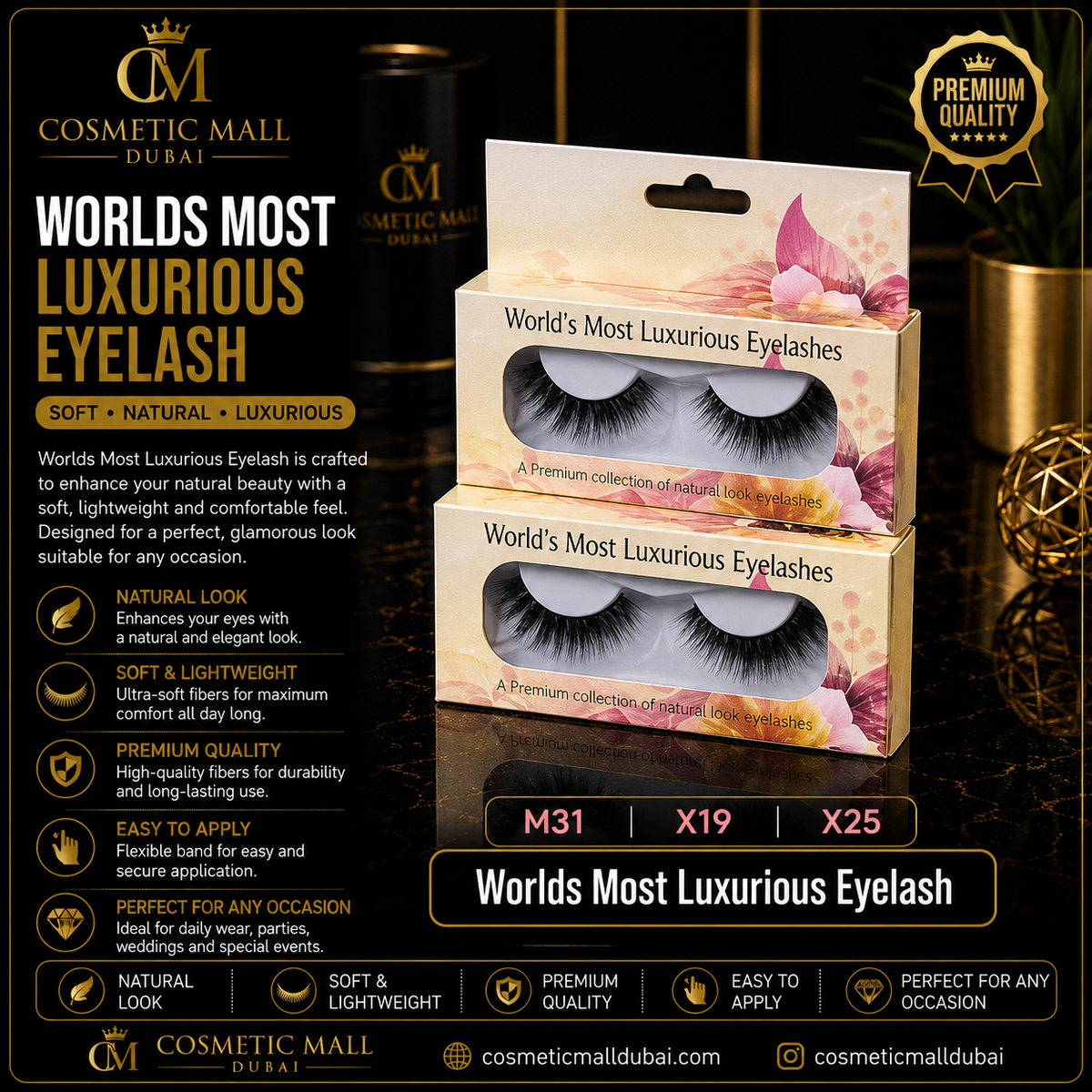 World’s Most Luxurious Eyelashes – M31 / X19 / X25