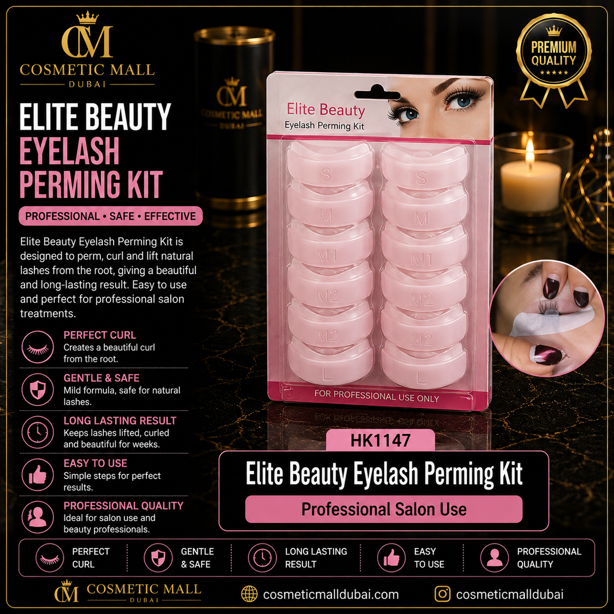 Elite Beauty Eyelash Perming Kit – HK1147 | Professional Salon Use