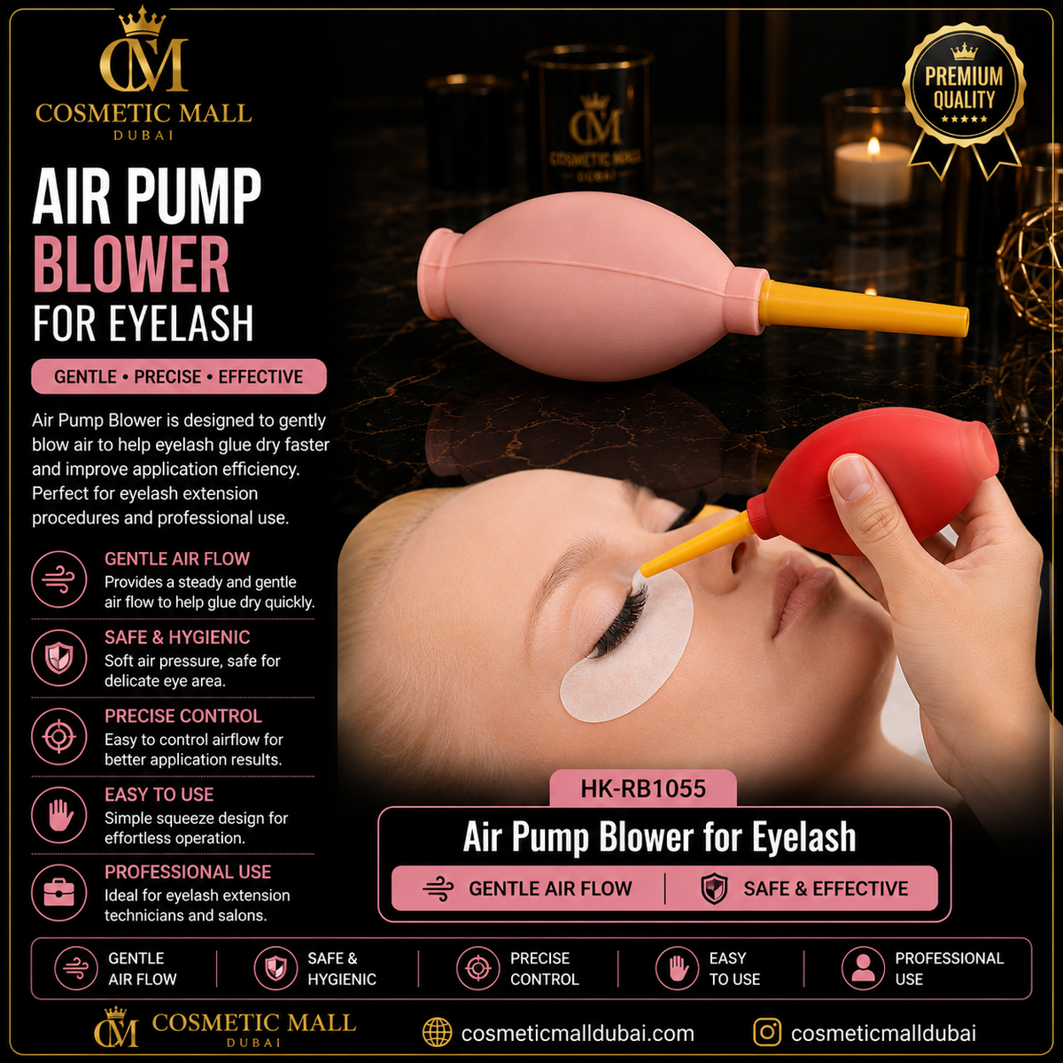 Air Pump Blower for Eyelash – HK-RB1055 | Professional Lash Tool