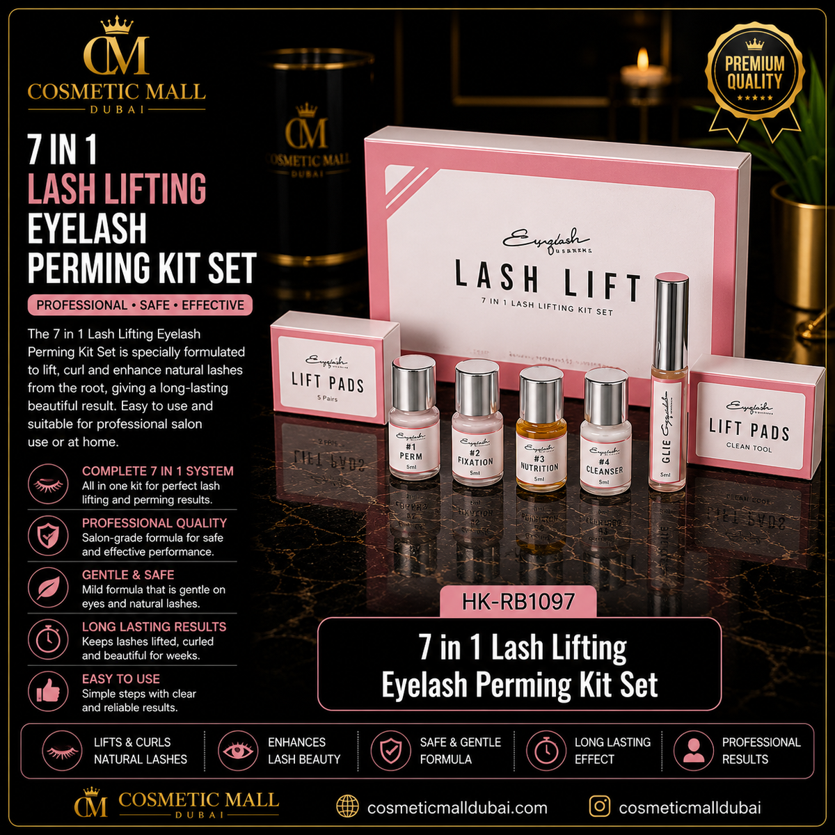 7 in 1 Lash Lifting Eyelash Perming Kit Set – HK-RB1097