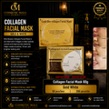 Gold Bio-Collagen Facial Mask 60g – Gold & White | 50 Pcs/Box