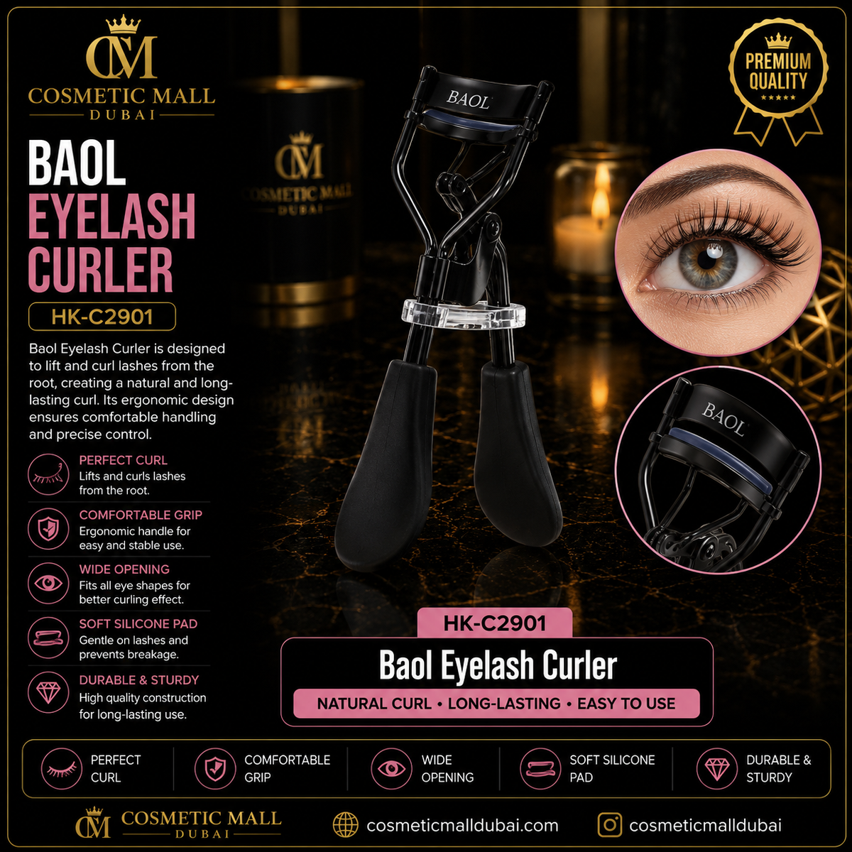 Baol Eyelash Curler – HK-C2901 | Professional Lash Curler