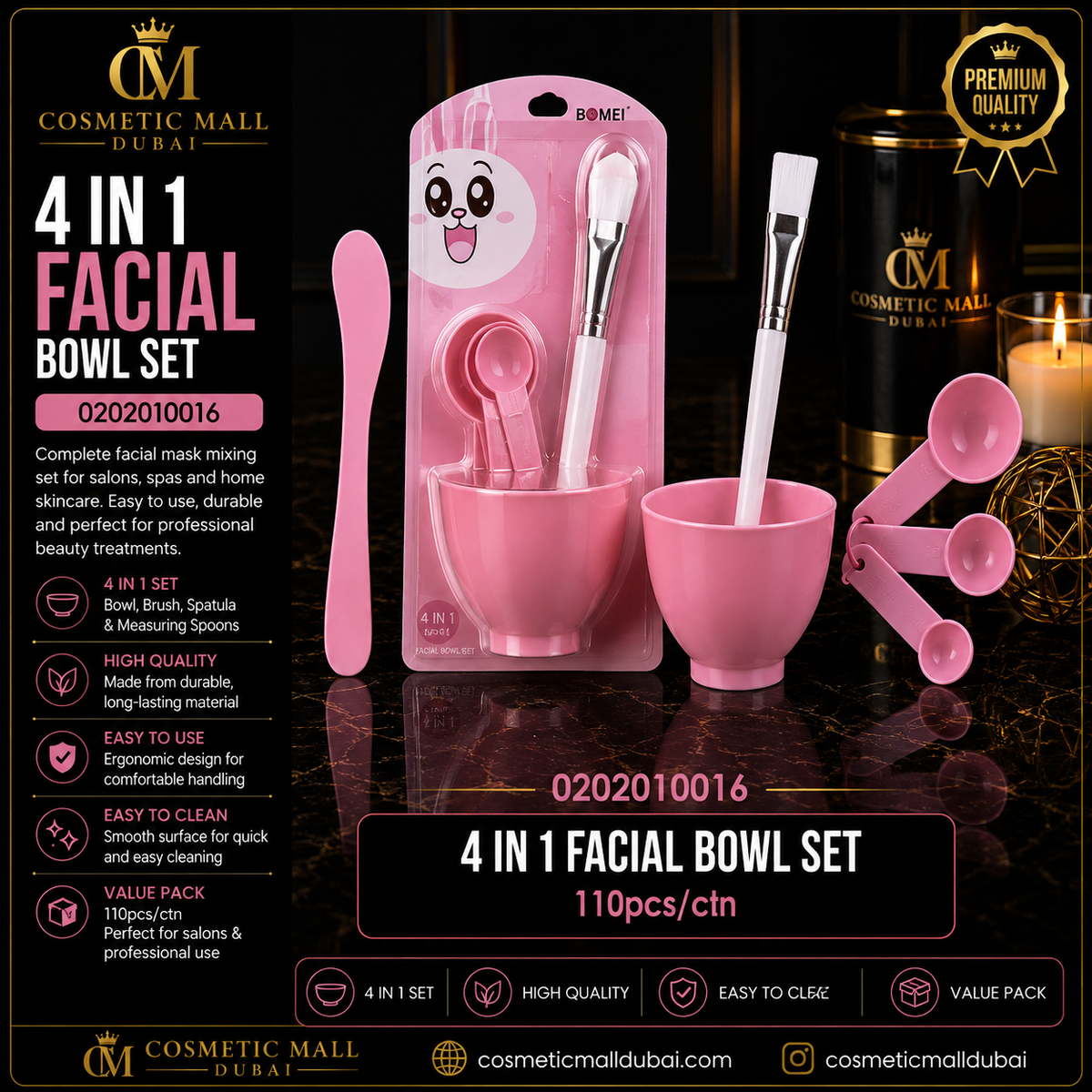 4-in-1 Facial Bowl Set – 0202010016 | 110 Pcs/Carton