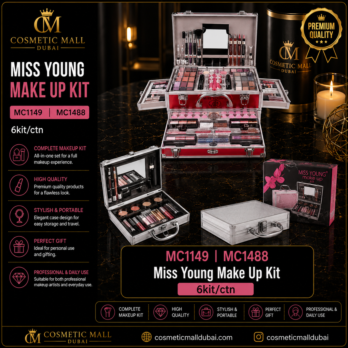 Miss Young Make Up Kit – MC1149 / MC1488 | 6 Kits/Carton