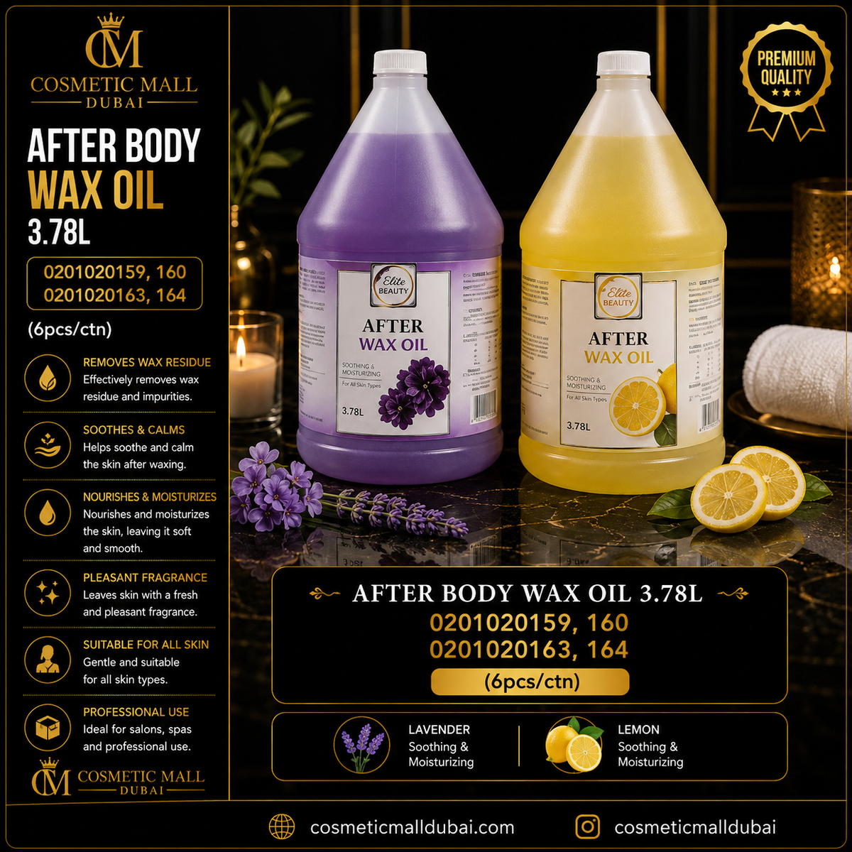 After Body Wax Oil – 3.78L | Lavender & Lemon