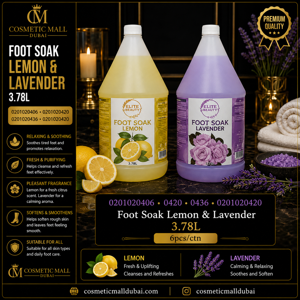 Elite Beauty Foot Soak – Lemon & Lavender | 3.78L