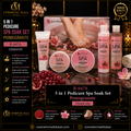 Bathrani 5-in-1 Pedicure Spa Soak Set – Pomegranate | B-047A