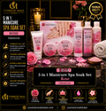 Bathrani 5-in-1 Manicure Spa Soak Set – Rose | B-056A