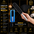 Stainless Steel Foot File with Refill – DX-C003 | 100 Pcs/Carton